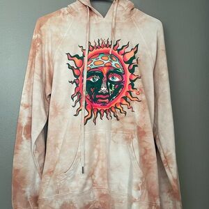 Sun Graphic Tie-Dye Hoodie